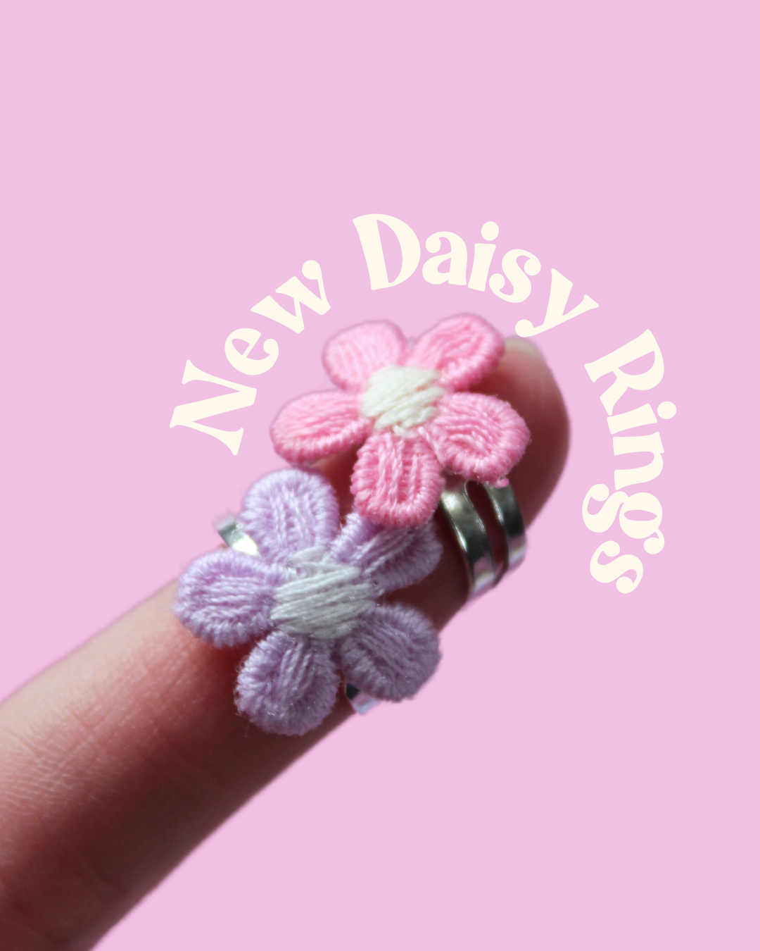 Blush Daisy Statement Ring