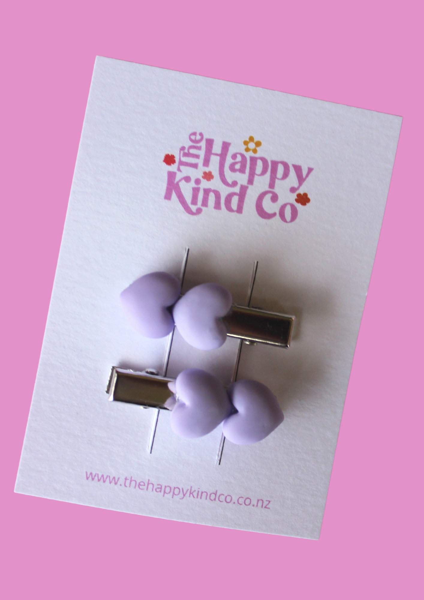 Heart Stopper Toddler Clips Lavender