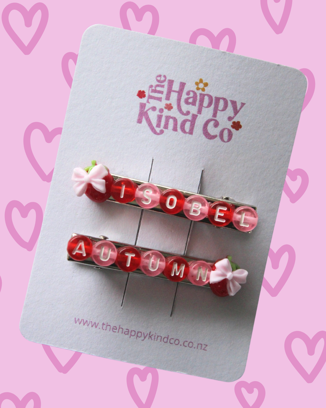 Berry Bow Name Clips