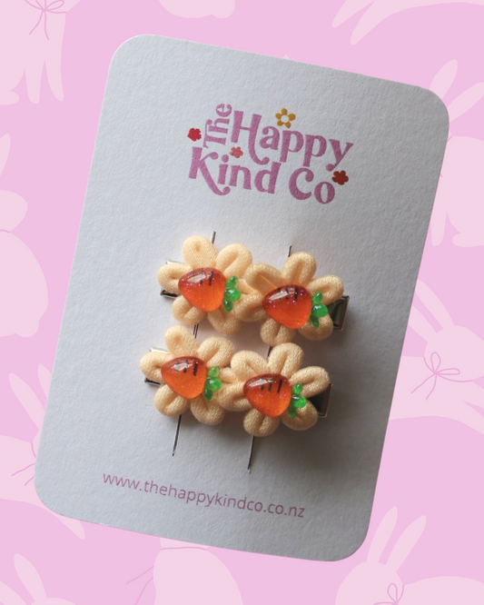 Baby Carrot Flower Clips