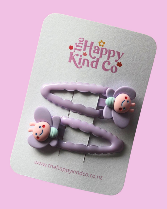 Wavy Butterfly Clips