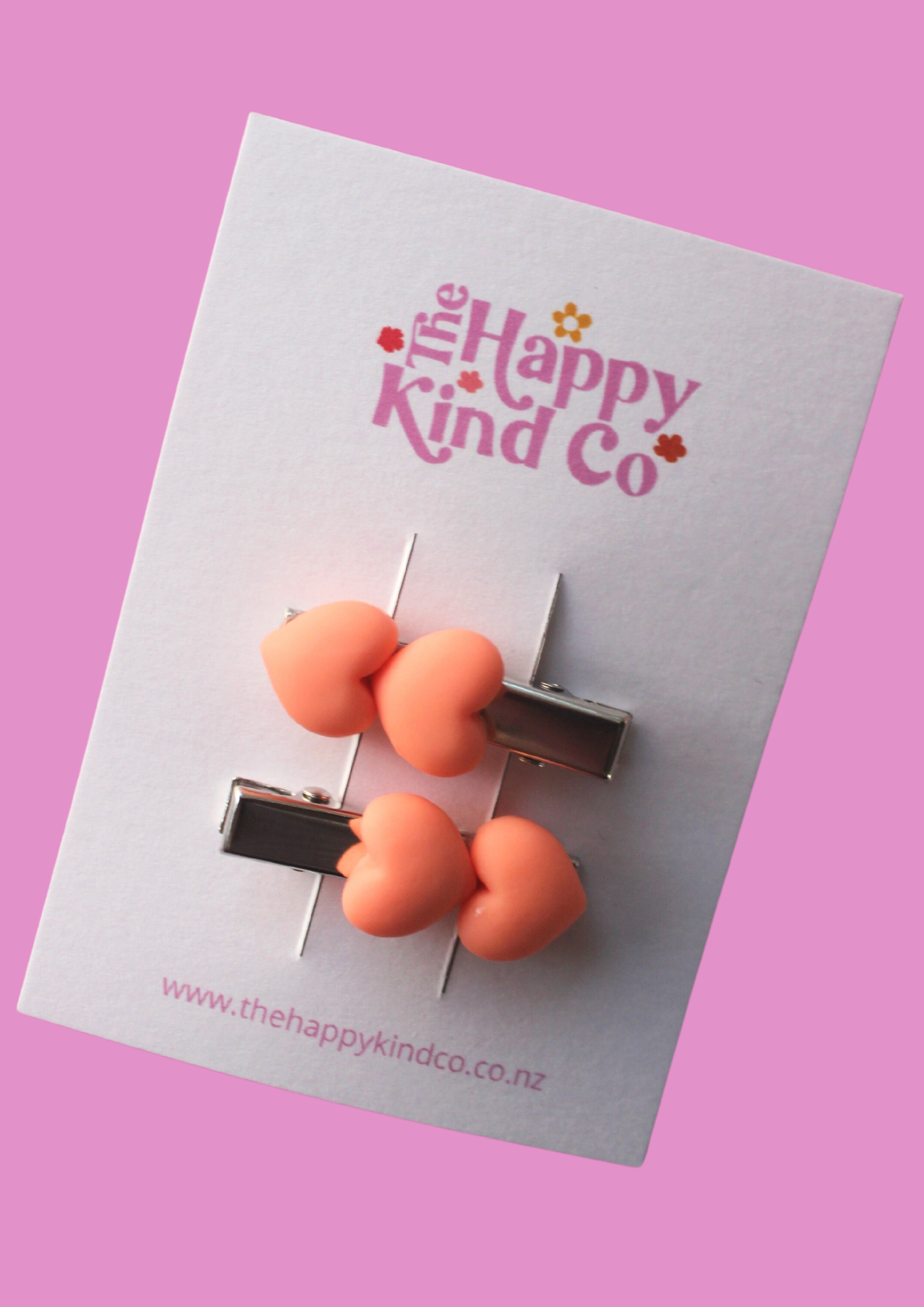 Heart Stopper Toddler Clips Peachy