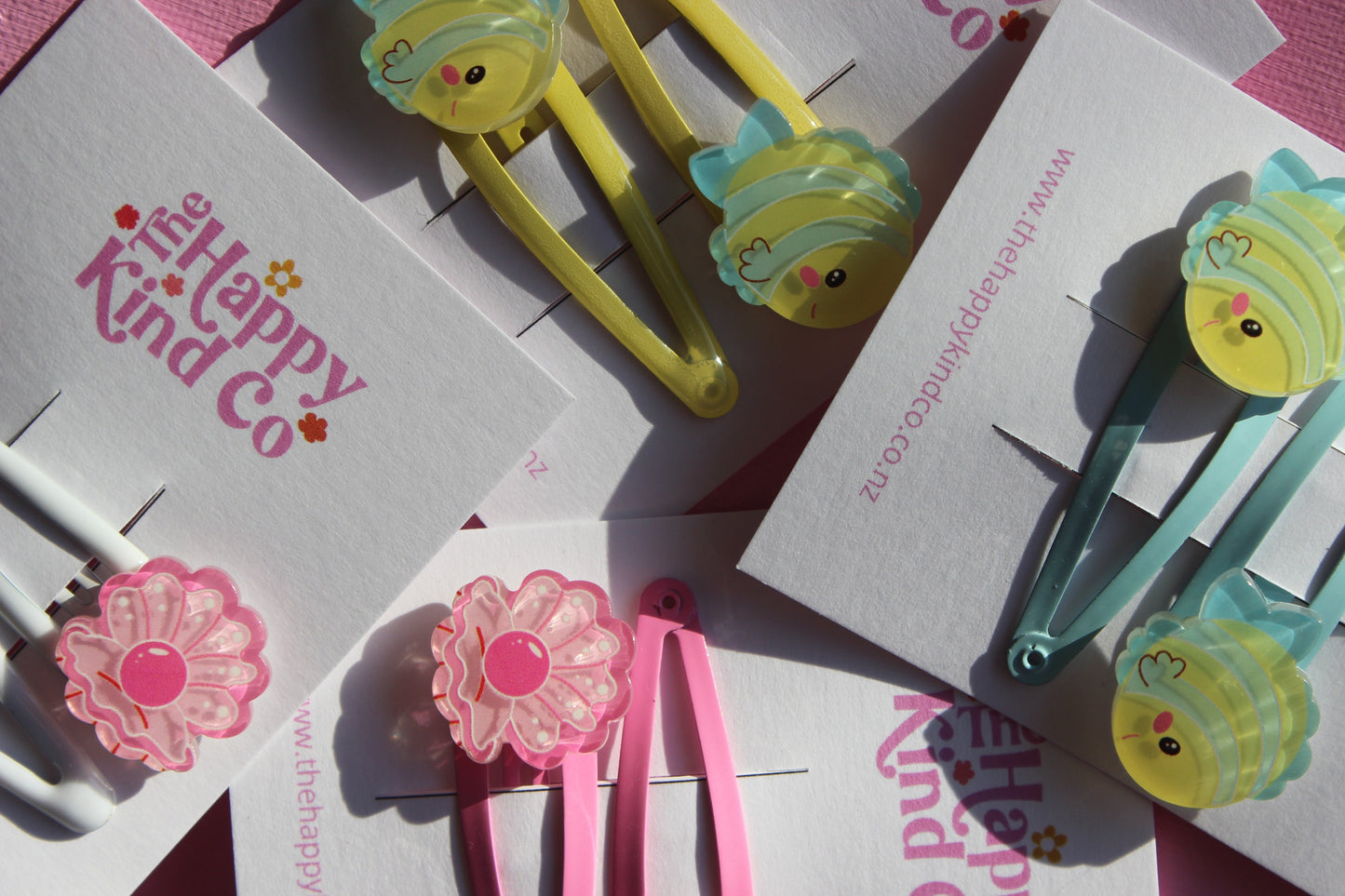 Glam Clam Clips 2 Pack Pink
