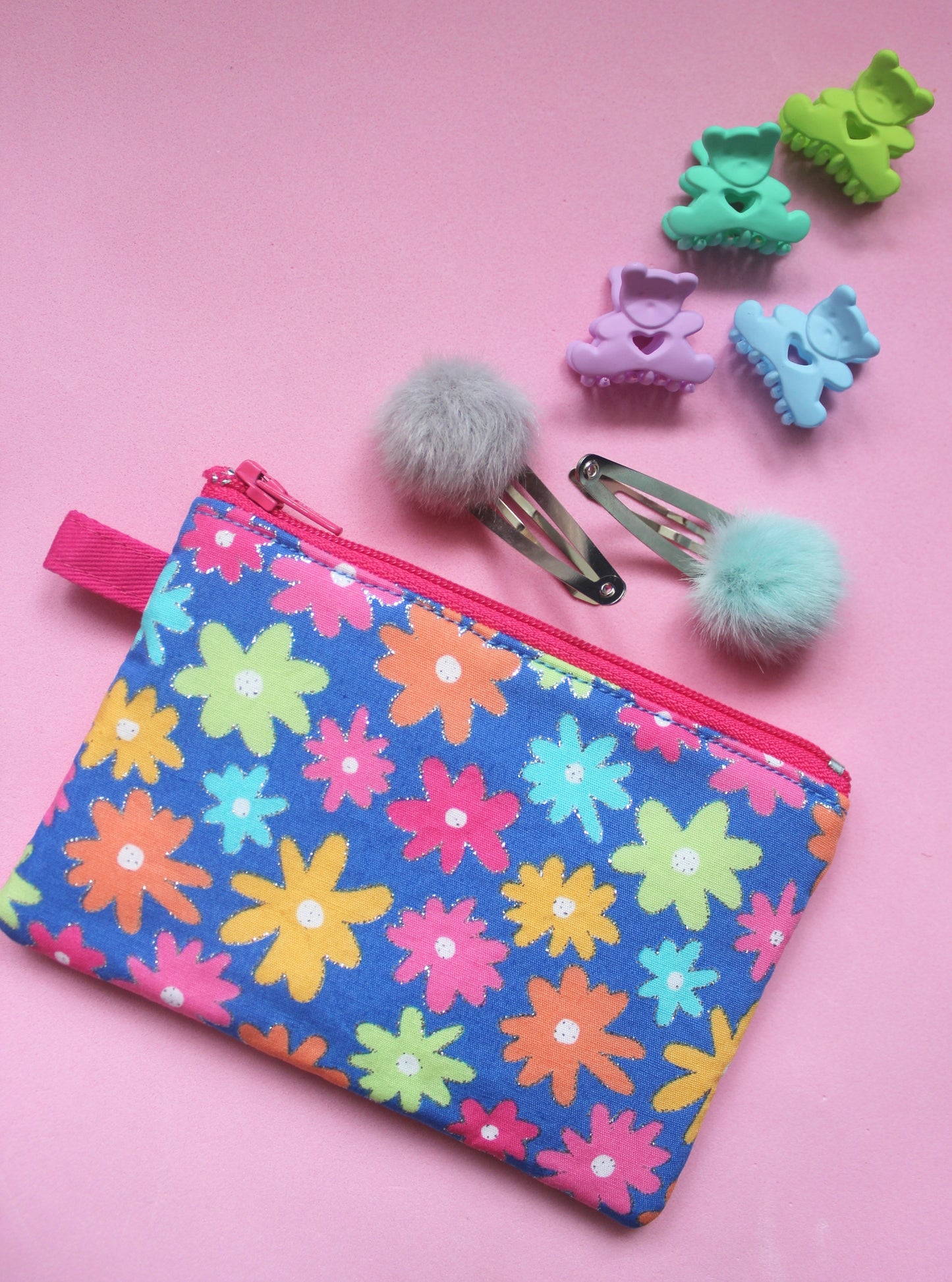 Hair Clip Purse Set 'Flora Sparkles'